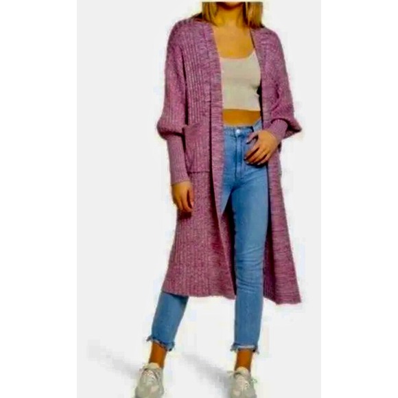 Afrm Women Jach In Marled Open Front Cardigan Size Plus  one size . NEW #U - Picture 1 of 7